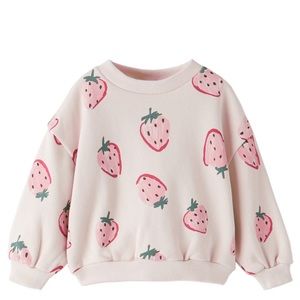 Zara girls strawberry sweatshirt